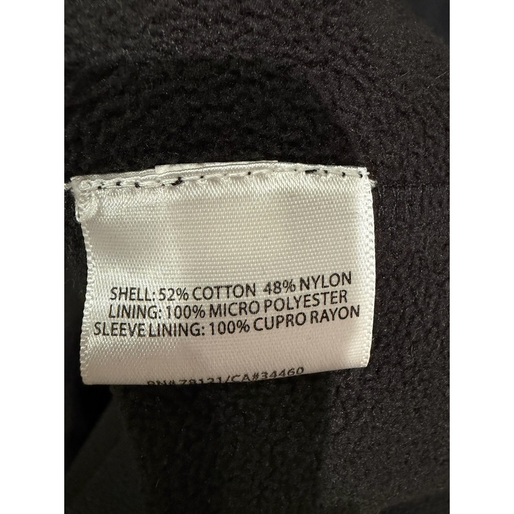 Eileen Fisher Asymmetric Zip Funnel Neck Coat Black Italian Fabric Size XS - Picture 7 of 8